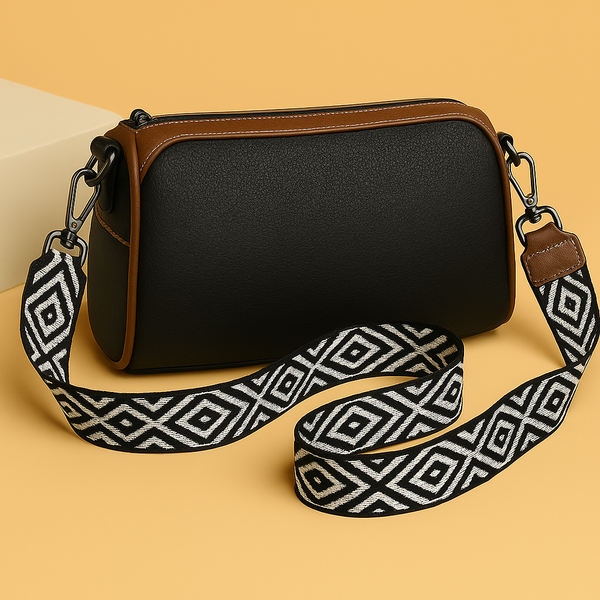 Pillow Shaped Shoulder Bag Black